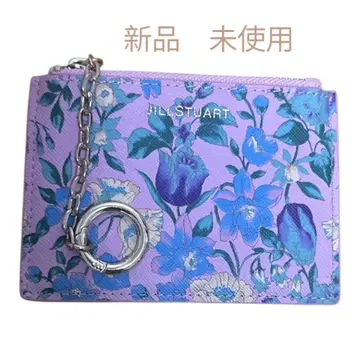 JILL STUART 꽃무늬 키케이스 보라색