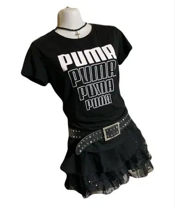 Y2K 노멀 코어 PUMA 로고 프린트 티셔츠