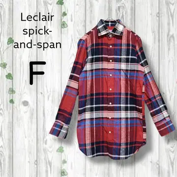 Leclair 스픽 앤 스팬 플란넬 셔츠 긴팔 체크 빨간색