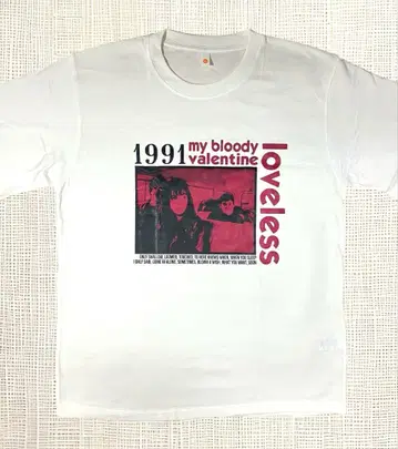 미착용 마이 블러디 발렌타인 러브리스 티셔츠 면 100% L 사이즈