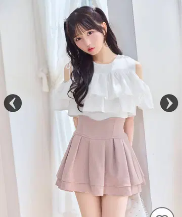 미셸 마카롱 미각 스커트 톤 다운 핑크
