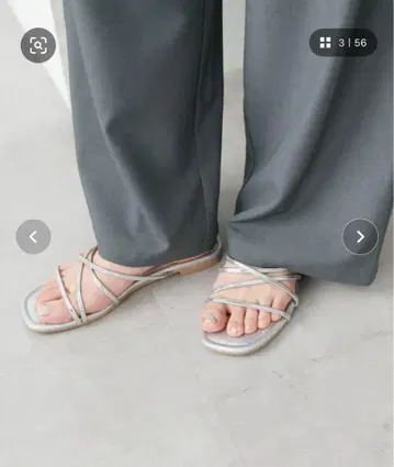 디스코트 샌들 L 사이즈 실버