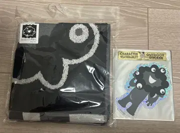 오사카 엑스포 먝먝 워시 타월 손수건 스티커 블랙 블랙