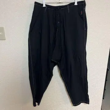 요지 야마모토 사루엘 팬츠 블랙