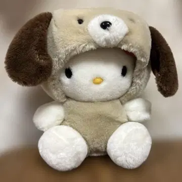 레트로 산리오 키티 강아지 띠띠(개) 행운을 부르는 인형 모자 겸용 의상