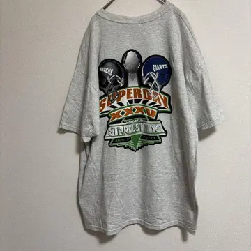 아메리칸 캐주얼 티셔츠 XL Hanes 그레이 뒷면 프린트