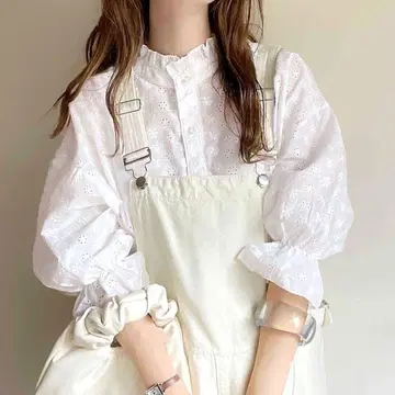 [새상품급] 블라우스 자수 classicalelf 클래식 엘프 상의 L