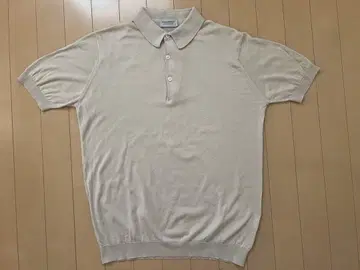 John Smedley 피케 셔츠 씨 아일랜드 코튼 M 베이지