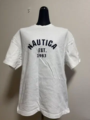 [무료배송] NAUTICA 노티카 펠트 패치 아치 로고 t셔츠