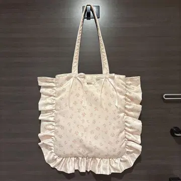 메종 드 플뢰르 로즈 프린트 프릴 토트백