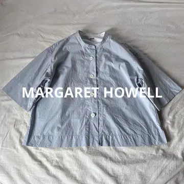 MARGARET HOWELL 반팔 셔츠 색스 블루 마가렛호웰