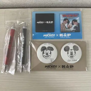 Mickey x King & Prince 캔뱃지 & 볼펜