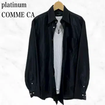 플래티넘 COMME CA 장소 셔츠 검정 셔츠 상의 심플
