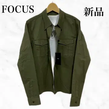 FOCUS 긴팔 셔츠 카키 밀리터리 셔츠 일본제 워크 셔츠