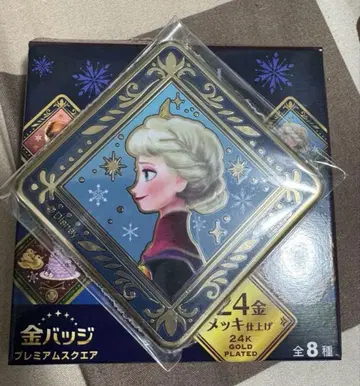 프리미엄 스퀘어 금 배지 엘사