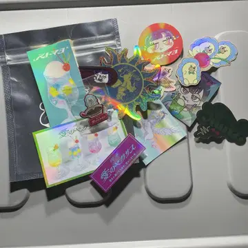 계속 한밤중이면 좋을 텐데 사랑 페가 카드 스티커 & 지역 핀즈 세트