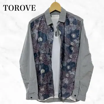 TROVE 장소매 셔츠, 패턴 셔츠, 상의, 캐주얼 셔츠
