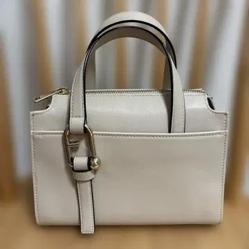 플루라 베이지 가죽 숄더백 2웨이