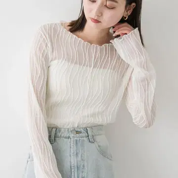 SENSE OF PLACE 웨이브 자카드 탑