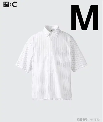 유니클로 C 브로드 오버사이즈 셔츠 반팔 M 사이즈