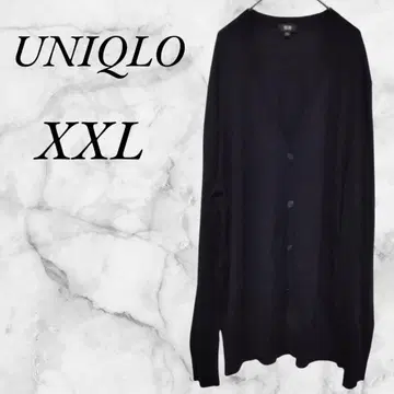 유니클로 가디건 울100 긴팔 롱 기장 XXL 네이비