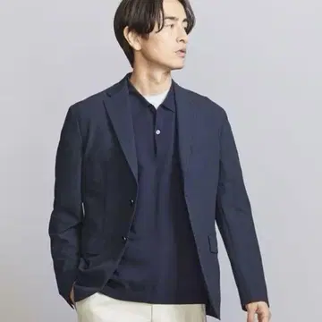 미사용 BEAUTY & YOUTH 시어서커 원단 테일러드 재킷 M