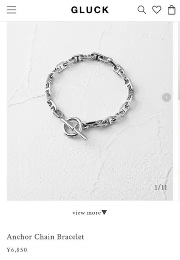GLUCK Anchor Chain Bracelet M 21cm