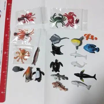 바다의 생물 미니 피규어