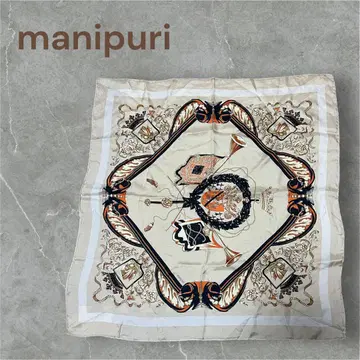 manipuri 실크 100% 스카프 일본제 63cm