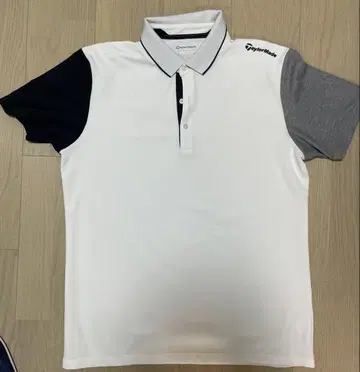 TaylorMade 피케 셔츠 화이트/네이비/그레이
