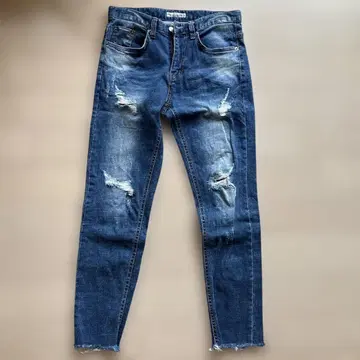 MARBLE 데미지 스키니 데님 S