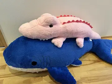 초 빅 사이즈 상어 봉제 인형 & 빅! 악어 봉제 인형