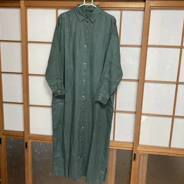 URBAN RESEARCH DOORS 리 셔츠 원피스 그린