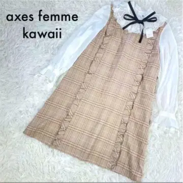 axes femme kawaii 체크 원피스
