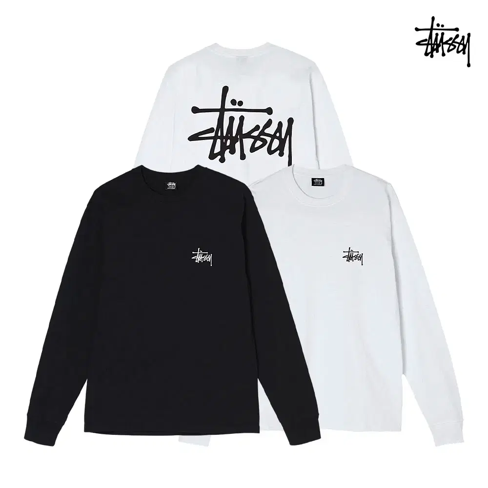 [New Product/Genuine/Free Shipping] Stussy Unisex Basic Long Sleeve T-shirt