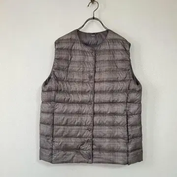 [ UNIQLO ] 유니클로(XL) 베스트 글렌체크 다운 베스트