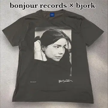 레어 bonjour records x bjork 비요크 T셔츠 그레이
