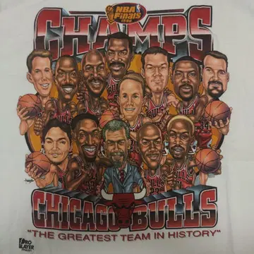 극히 희귀한 시카고 불스 1996년 NBA 월드 챔피언 우승 기념 티셔츠