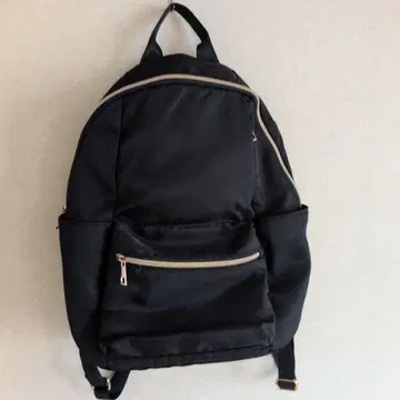 grove 블랙 나일론 백팩 골드 지퍼