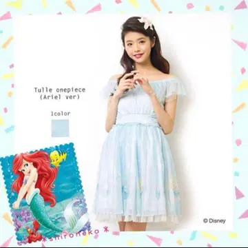 라스트 1점 정가 이하 미사용 새상품 택 포함 디즈니 공식 아리엘 원피스