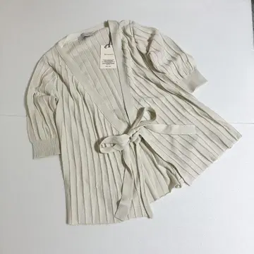 신품 플란넬 캐시코어 리브 탑 카디건