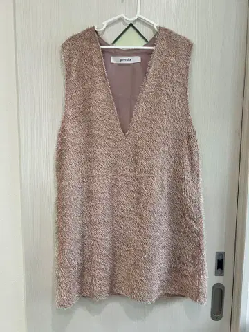 provoke 슬리브리스 샤기 원피스