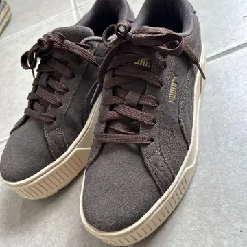 푸마 다크 브라운 스니커즈 24cm
