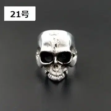 21호 스컬 페이스 실버 링