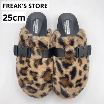 FREAK'S STORE 프리크스 스토어 퍼 샌들 보아 레오파드 패턴