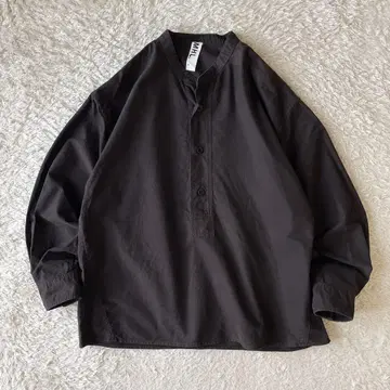 MHL 미품 MHL 밴드 칼라 코튼 풀셔츠 S 갈색