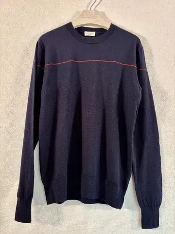 DRIES VAN NOTEN 네이비 메리노 울 니트 스웨터 M