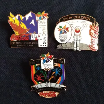 1998년 나가노 올림픽 개막식 및 폐막식 핀 배지 3개 세트