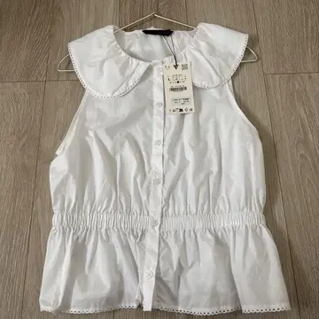 새 제품 미사용 ZARA  포플린 피터팬 컬러 톱