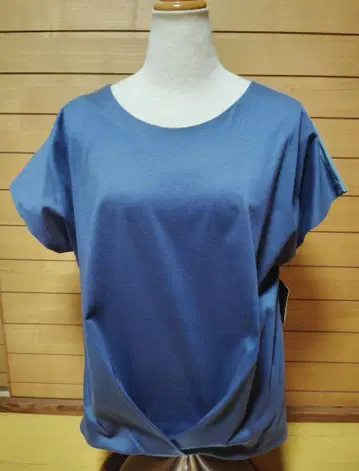 여성용 반팔 티셔츠 블루